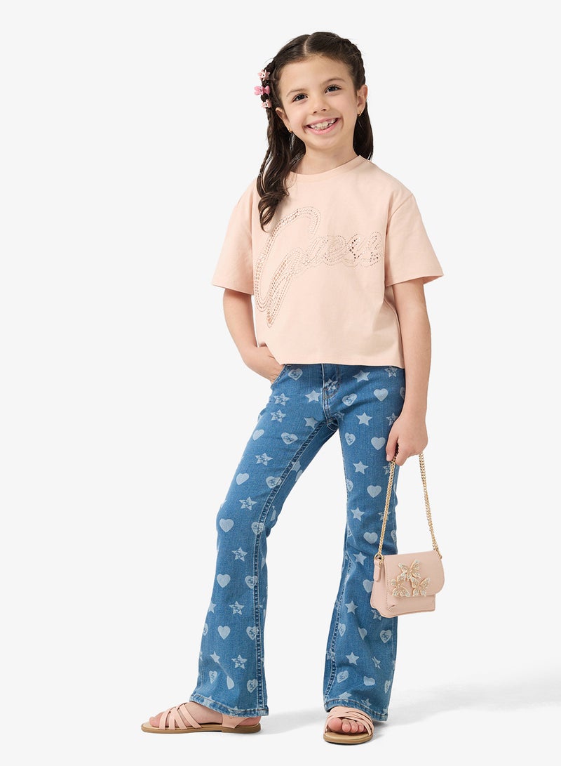 GUESS Kids Slogan Crew neck T-Shirt - Image 4